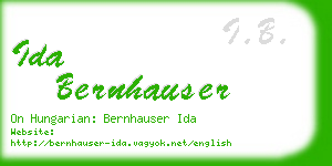 ida bernhauser business card
